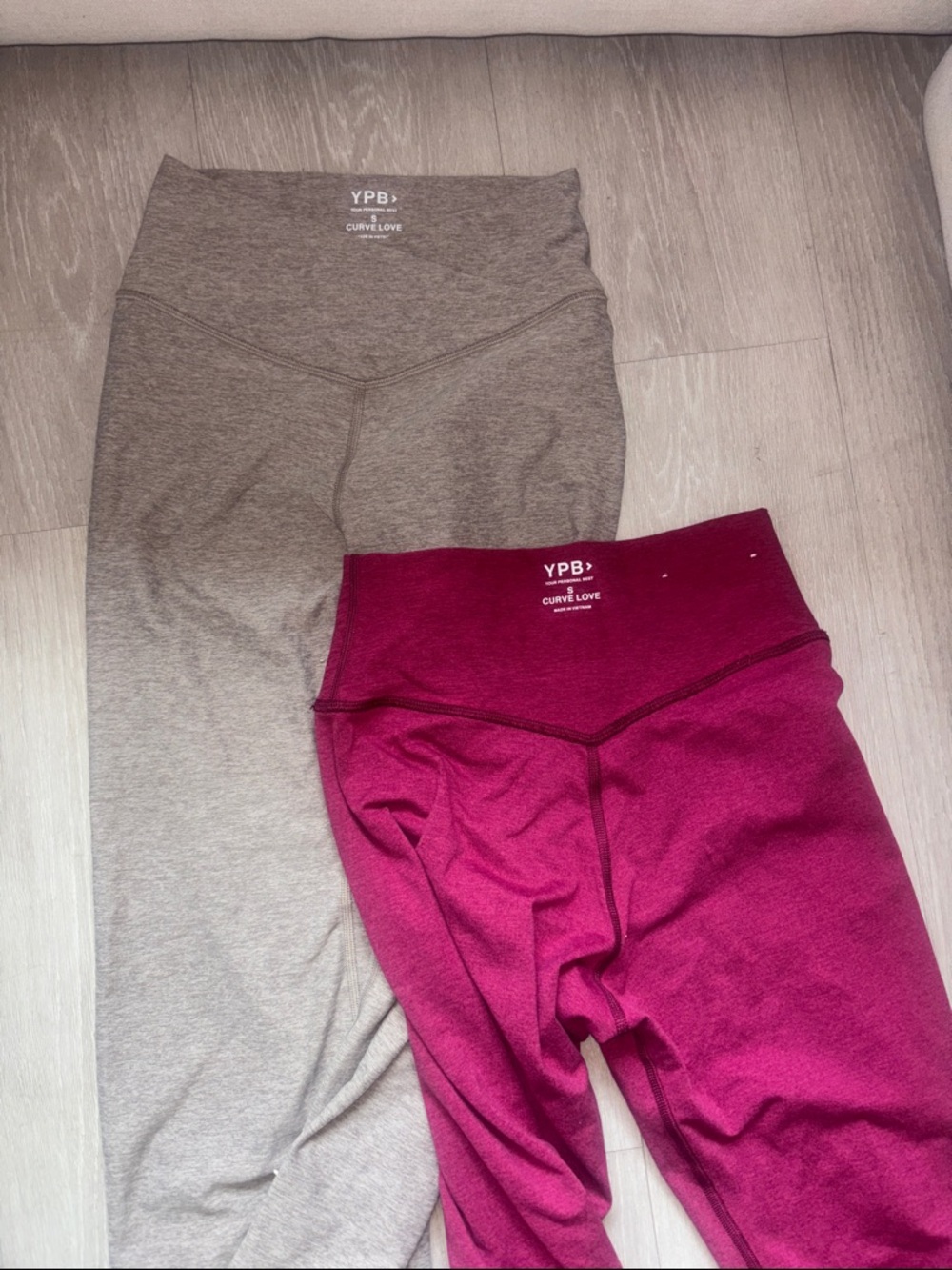 Abercrombie YPB Curve Love Leggings - Oatmeal & Berry